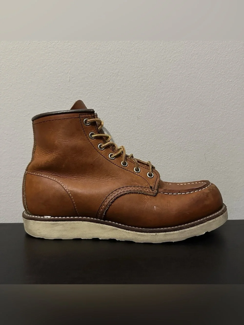 Red Wing Heritage Classic Moc Toe Boots 875 Oro Legacy Leather Mens Size 8.5 D